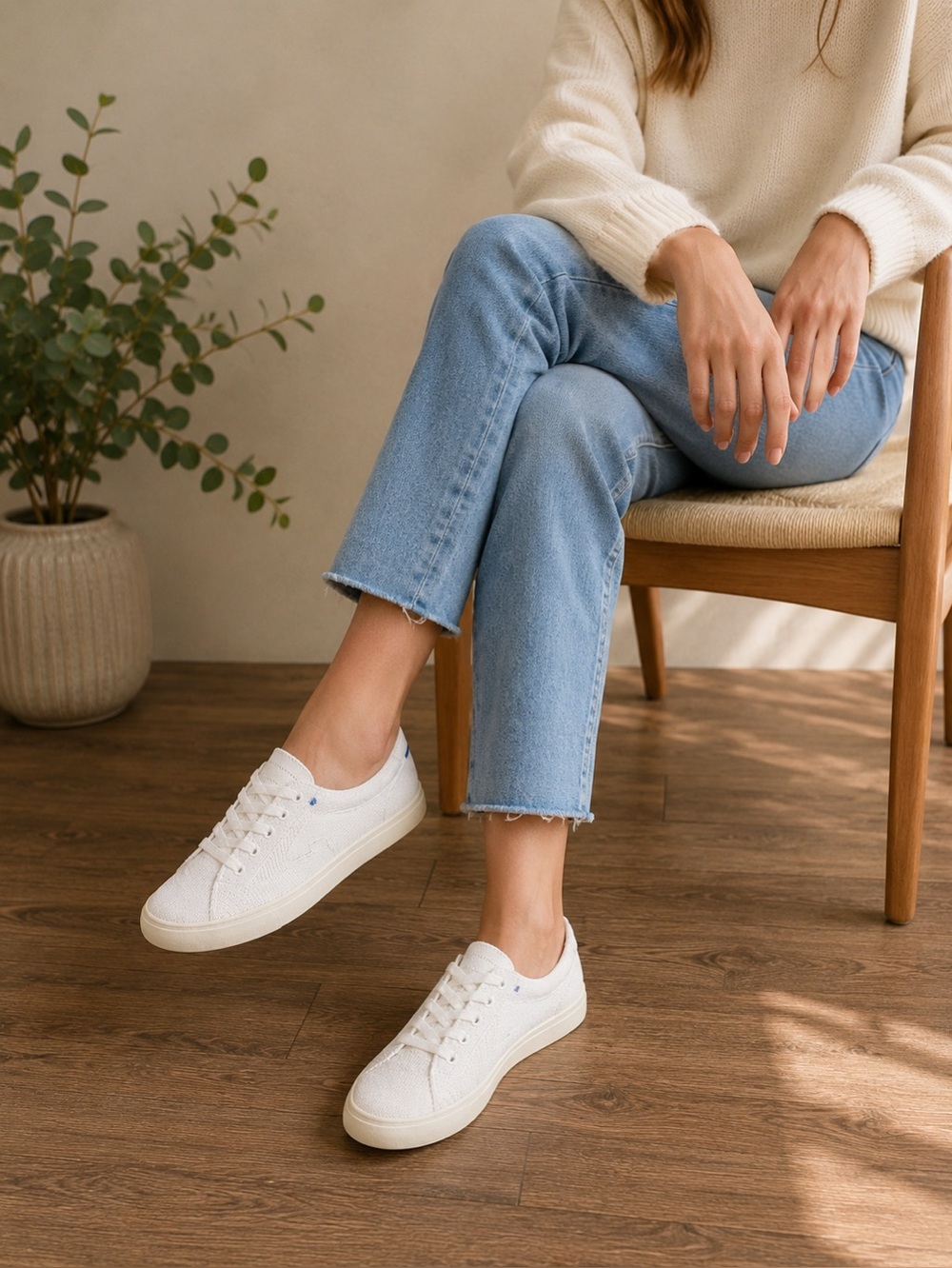 Rothy's Off White Lace up sneakers